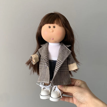 24cm Doll Clothes & Shoes Kit For 24cm Spanish Mia Cute Dress Up Girl Changeable Clothes For Collectors (Doll Not Included)