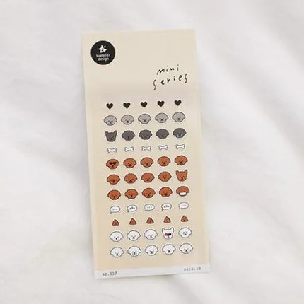 Suatelier Mini Stickers Korean Cartoon Dinosaur Animal Scrapbooking DIY Nail Sticker Junk Journal Diary Decor Craft Supplies