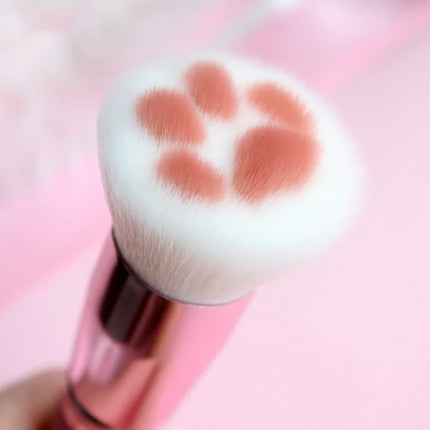 Makeup Brushes Soft Fluffy Long-handled Cat Claw Flat Brush for Cosmetics Base Foundation Blush Powder Beauty Tool