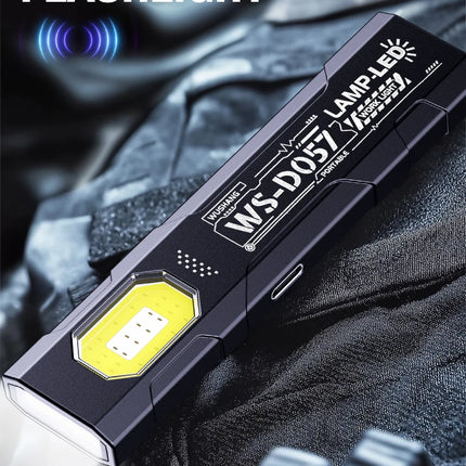Multi functional work light LED magnetic red blue flashing mini outdoor strong light super bright maintenance light flashlight