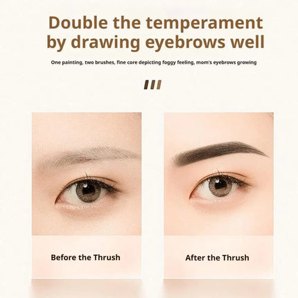 Ultra Fine Double Ended Eyebrow Pencil Waterproof Sweatproof Long Lasting Natural Hair Like Strokes Beginner Friendly with Brush