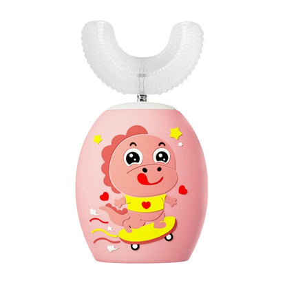 7-14 years old Smart Automatic 360° Sonic Electric Toothbrush For Kids, Rechargeable U-Shaped With IPX7