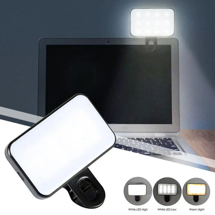 Pocket LED Selfie Light For IPhone IPad Mobile Phone Laptop Clip Flash Fill Video Photo Ringlight Photography Lamp