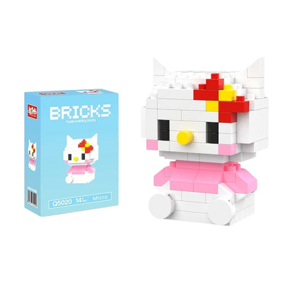 99 style SANRIO Hello Kitty Building Blocks Cartoon Figures Kuromi Bricks My Melody Children's Assembly Toys Cinnamoroll Gift