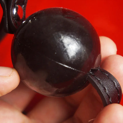 BDSM Mouth Gag.Slave Gag Ball,Ballgag with Short Chin Strap,Bondage,Restraints,Sex Toys for Couples,Adult Games