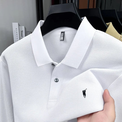 2025 New 100% Cotton High-end Brand Men's Long-sleeved Polo Shirt Autumn Fashion New Luxury Original Embroidery Top Golf T-shirt