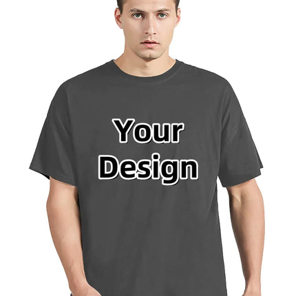 Men's Custom T-shirt With Your Own Logo Tshirt Text And Photo Printed On The Front And Back T Shirt Custom Gift Tees Clothing