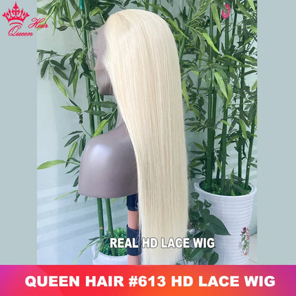 Real HD Lace 613 Blonde 13x6 13x4 Lace Full Frontal HD 5x5 Closure Wig Invisible Melt Skin Lace 100% Human Hair Wigs Queen Hair
