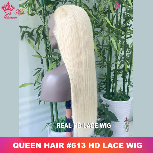 Real HD Lace 613 Blonde 13x6 13x4 Lace Full Frontal HD 5x5 Closure Wig Invisible Melt Skin Lace 100% Human Hair Wigs Queen Hair