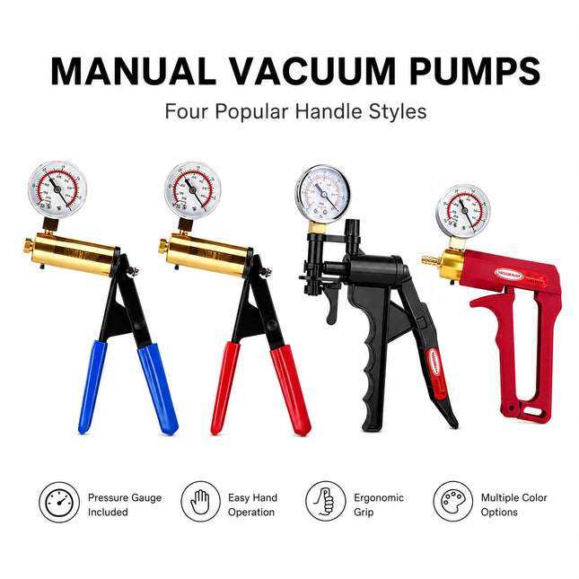 Electric Manual Handle Accessory Vacuum Pump Penis Pump Anal Pump for Adult Negative Pressure Exercise Suction Pressure Gauge
