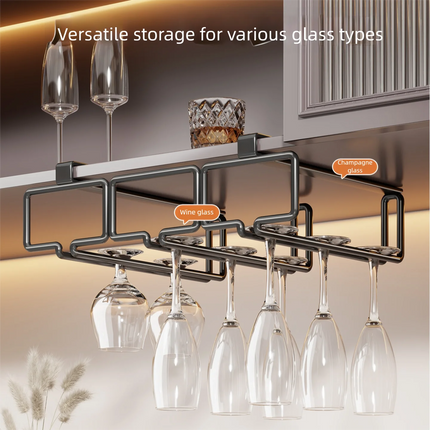 Red wine glass to hanging rack home wine cabinet goblet champagne glass partition storage rack bar bar wine glass drain rack