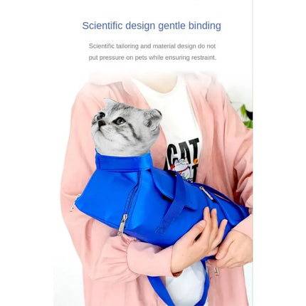 Portable Cat Backpack Pet Summer Outing Foldable Grab Bite Fixed Cat Bag Pet Supplies Transporte Pet Cat Handbag Cat Travel Bags