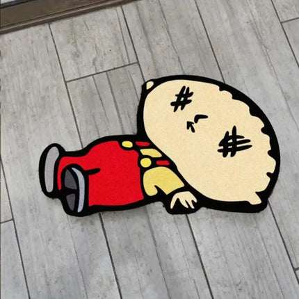 VIKAMA Funny Joke Cartoon Bedroom Carpet Soft and Slip-resistant Children's Bedside Rug Living Room Sofa Cushion Home Decoration