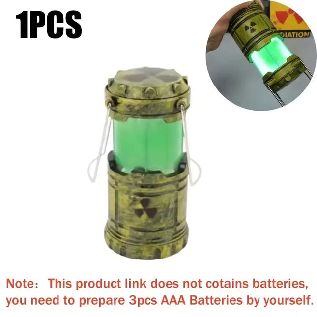 Mini Simulated Nuclear Reactor Lantern Handheld Camping Light Glow in Dark Night Lamp No Battery Needed Science Home Decor Gift