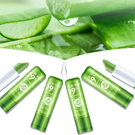 1-10pcs Moisturizing Aloe Vera Lipstick Temperature Color Changing Lip Balm Lasting Nourishing Lip Care Anti-drying Lip Balm