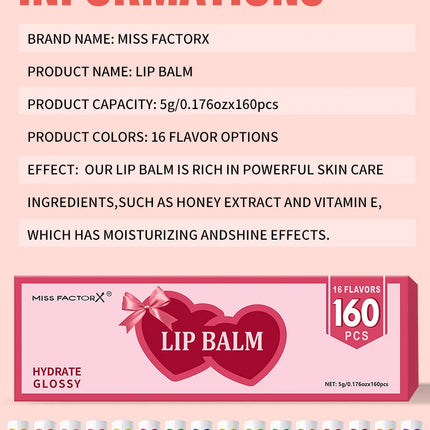 160 piece fruit jelly long-lasting moisturizing lipstick set for long-term travel care