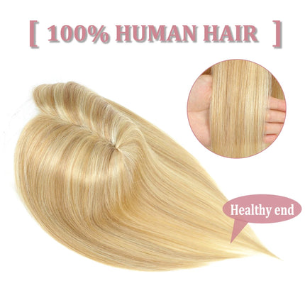12x13cm Skin Scalp Topper Hair Piece Clip in Natural Hair Topper for Women 10"-14" Straight Brazilian Remy Human Hair Topper
