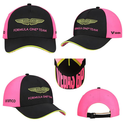Aston Martin Motorsport Man Racing Hat Fernando Alonso Signature Print Baseball Cap Fashion Outdoor Sports Breathable Sun Hat
