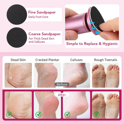 Electric Foot Callus Remover Foot Care File Exfoliator For Cracked Heels Dead Skin Removal Professional Pedicure Tools Sandpaper