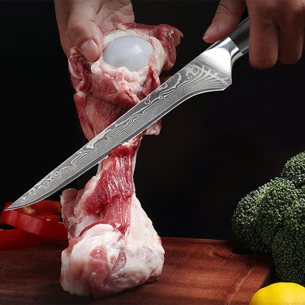 Boning Knife 6 Inch Japanese Damascus Steel Blade Razor Sharp Fish Filleting Knife Kitchen Deboner Knife Full Tang Handle