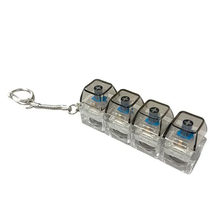 #LED Keyboard Keychain Fidget Toys Crystal Clicker Sensory Toy for Stress Relief Keyboard Keychain Fidget Gadget for Adults Kids