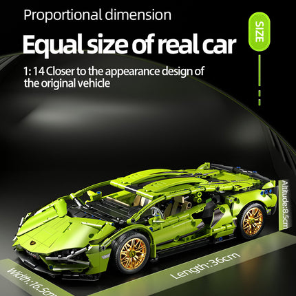 ToylinX Technical Building Blocks Car Racing Sport Speed Vehicle Model City Mechanical Super Bricks Puzzle Toys Adult Gift