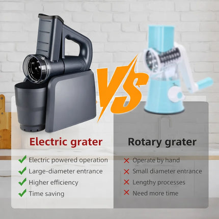 5 in 1 Electric Food Slicer with 5 Blades Digital Display Automatic Vegetable Cutter & Cheese Grater with Safety Guard