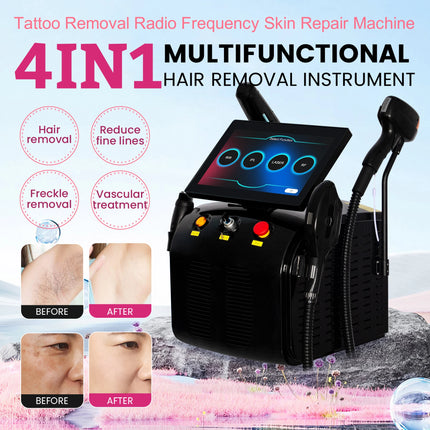4 in 1 4500W Multifunctional Beauty Machine Diode Laser Pico Laser DPL RF Skin Rejuvenation Hair Removal Tattoo Removal Equipmen
