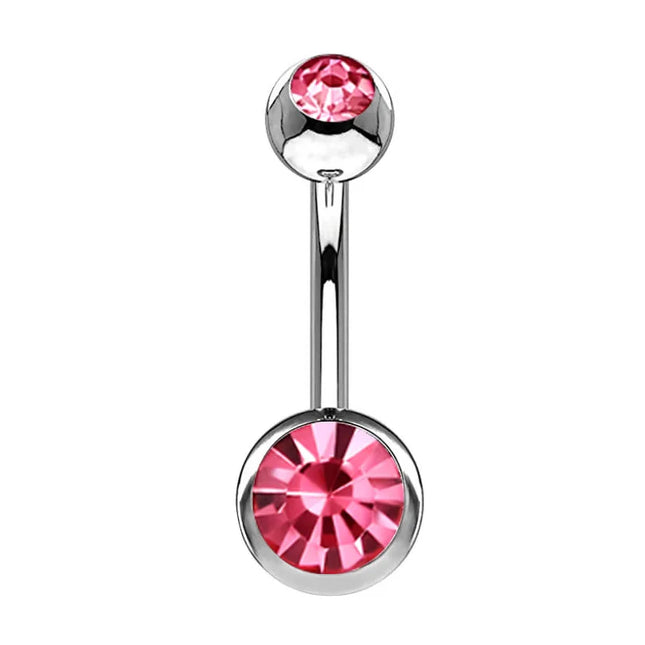 Pink Heart Shaped Navel Ring Ornament Water Drop 14G Belly Button Piercing Barbell Pendant Belly Nombril Piercing Women Jewelry