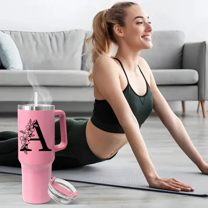 Personalized 40oz Tumbler with Name Custom Mother's Day Gifts Tumbler Metal Stainless Steel Vacuum Thermal Coffee Tea Mug