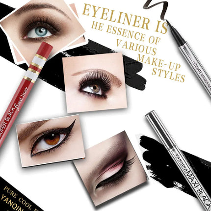 YANQINA Waterproof Makeup Eyeliner Black Liquid Eyeliner Pen Make Up Eye Liner Long-lasting Cosmetics Fast-dry Eyeliners Pencil