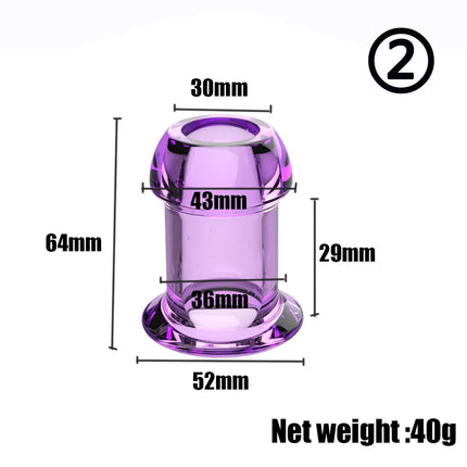 Hollow Anal Plug with Removable Cap Silicone Tunnel Butt Plug Anal Dilator Stretching Adult Sex Toy for Men Women Gay Fetish