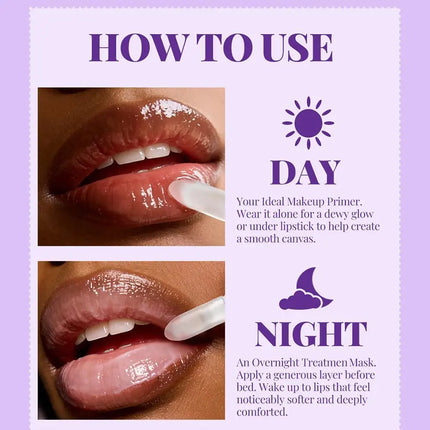 Fruit Flavored Lip Mask Egg Cherry Strawberry Blueberry Peach, Hydrating Reduces Lip Lines Lip Care, Portable Puff Ball Keychain