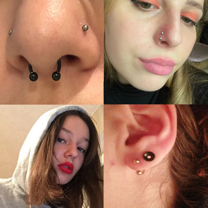 1 PC 316L Stainless Steel Nose Ring 14G 16G Nose Piercings Helix Ear Piercing Women Men Septum Rings Body Piercing  Jewelry