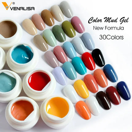 VENALISA Color Mud Gel Pure DIY Nail Art Design UV Gel Polish Professional Manicure Varnishes for Quality Artistry