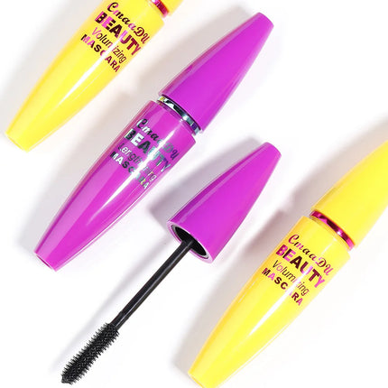 Volumizing Mascara Waterproof Lengthen Curl Quick Drying Smudge Proof Natural Fiber Lash Enhancer 4D Effect Makeup