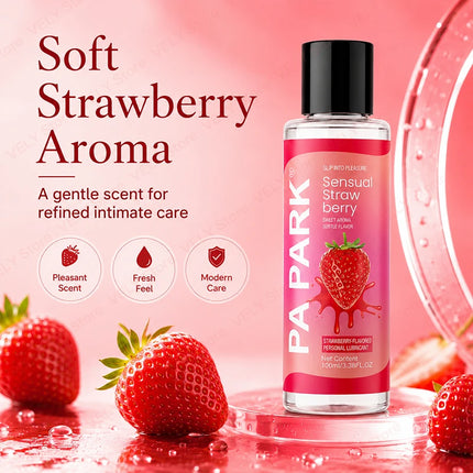 100ml Strawberry Lubricant – Water-Based Personal Lubrication, Portable Travel Size, Smooth Non-Sticky Glide, Intimate Comfort for Couples, Bedroom Fun, Adult Toys, Easy Cleanup, Men & Women, Sensual Gel for Romantic Nights