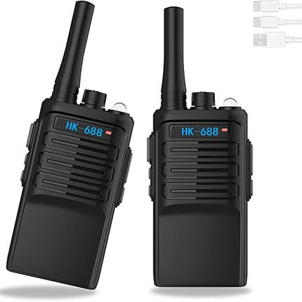 Kids Walkie Talkies 2 Pack, 3 Miles Range, 2000mAh Rechargeable, 16 Channels, LCD Flashlight, Gift for Camping Hiking