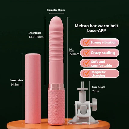 Thrusting Dildo Vibrator for Women Dual Motor Heating Powerful 10+10 Mode Sex Toy Vibrator Anal Vagina Stimulator Adult Sex Toy