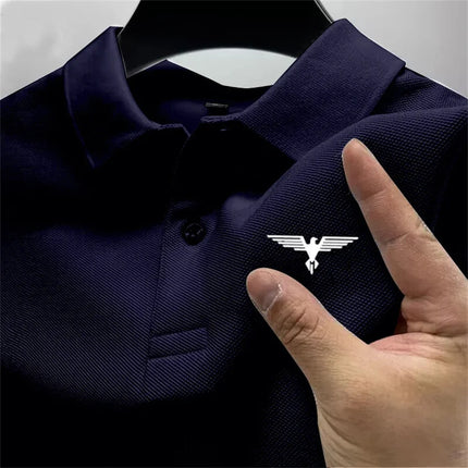 2025 New Men's Short-sleeved Polo Shirt High-end Quick-drying Breathable Casual Fashion Business Sports Men's Clothing Summer