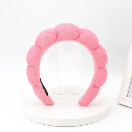 Women Girls Sponge Co Spa Makeup Bubble Terry Cloth Headband Puffy Retro Hair Bands Soft Hairband Headwear