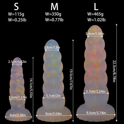 Silicone Soft Anal Toys Transparent Luminous Butt Plug 3 Size Adult Toys Tapon Anal Plug Braided Dilatador Anal Dildo Buttplug