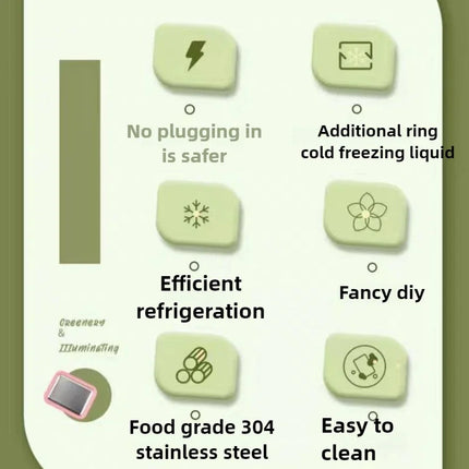 Fried Yogurt Machine Home Small Children's Frying Ice Machine Homemade DIY Ice Cream Machine Plug-in-free Smoothie Frying Plate
