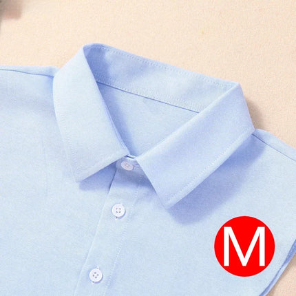 Versatile Pointed Collar Fake Necktie Oxford Cloth Decorative Neck Accessory For Men Women Korean Style Fashion