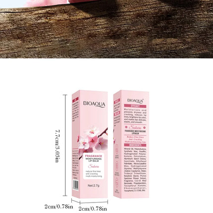 BIOAQUA Sakura Lipstick Moisturizing Lip Balm Nourishing Lip Plumper Anti Cracking Plump Lips Hydrating Lips Skin Care Cosmetics