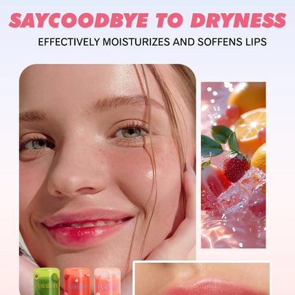 6pcs Fruit colored lipstick, nourishing lips, caring for lips, natural moisturizing lipstick, neutral adult lip care