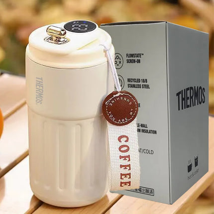 THERMOS Smart Vacuum Cup Bottle Water Digital LED Temperature Coffee Cup 316 Stainless Steel Office Cup Business Portable Mug