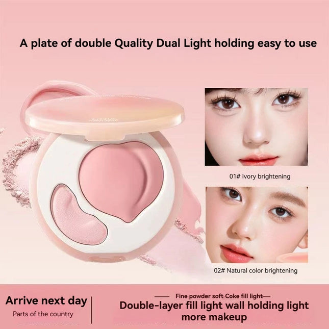Matte Brightening Skin Tone Plate Double EffecCombination High Gloss Powder Blusher Facial Repair Multi-purpose Brighten Makeup