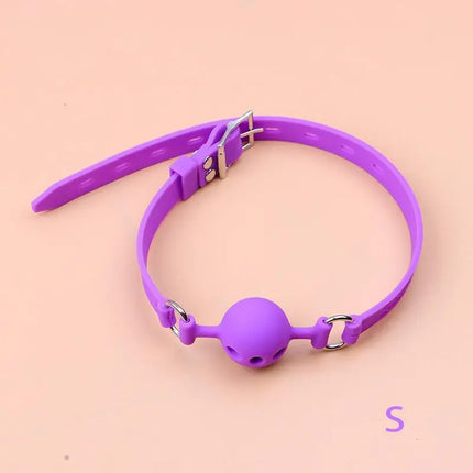 All Silicone Mouth Gag Breathable Ball Gag Adjustable Belt Mouth Sex Toys For Adult SM Games Sexyshop Erotic Accessories