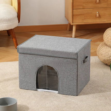 Cat Cooling Bed Portable Air Conditioner House Foldable Pet Igloo Nest with Ice Packs for Small Medium Cats Kittens